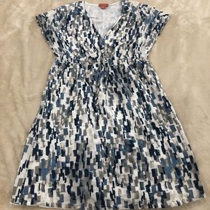 Blue, white and grey Tommy Bahama dress.